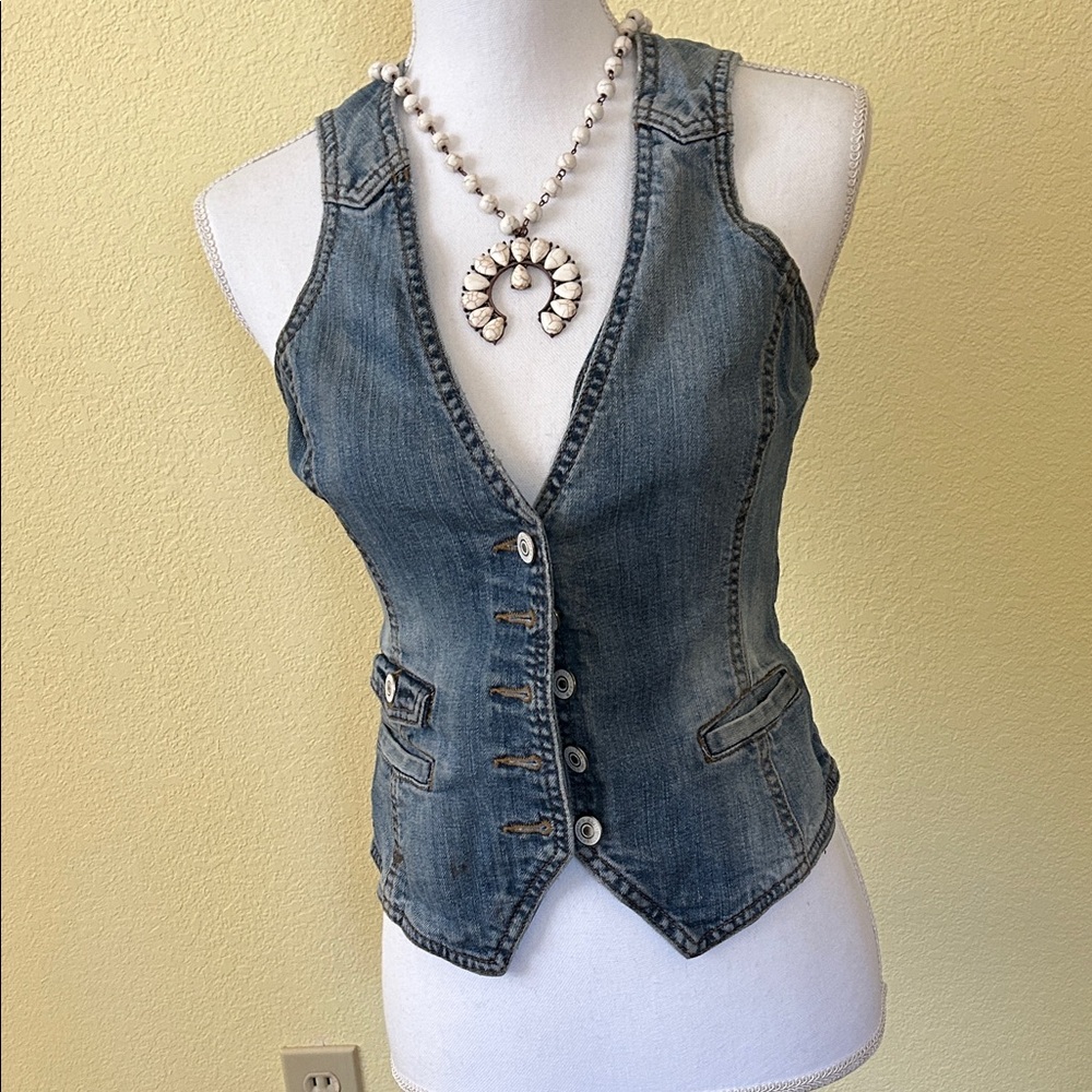 H&M Blue Denim Vest